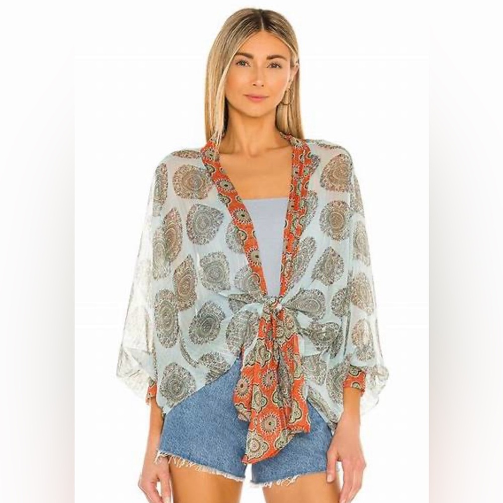 Free People Multicolor Patterned Blouse - image 1